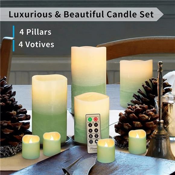 LED Flameless Candles with Remote – Battery-Operated Flameless Candles Bulk Set - Picture 3 of 6